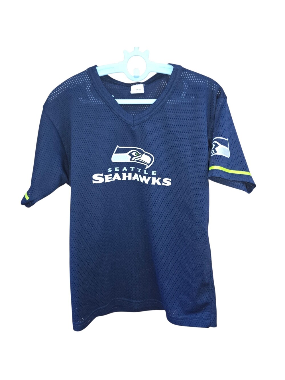 Title: Franklin Seattle Seahawks Mesh Jersey Shirt Size Medium Navy NFL Football